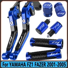 Blue Motorcycle Brake Clutch Lever Handle Grip End Sets For YAMAHA FZ1 FAZER NEW