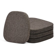 14x14 Memory Foam Metal Chair Cushions Set of 4, Dual-Layer Design Non-Slip M...