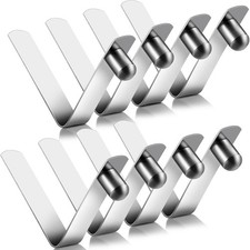 8Pcs 8mm Push Button Spring Clips Tent Pole Clips Kayak Paddle Spring Snap Clips