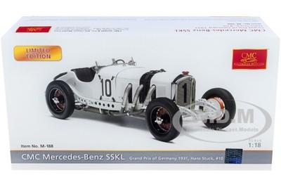 MERCEDES BENZ SSKL #10 HANS STUCK GP GERMANY (1931) 1/18 DIECAST MODEL CMC M-188
