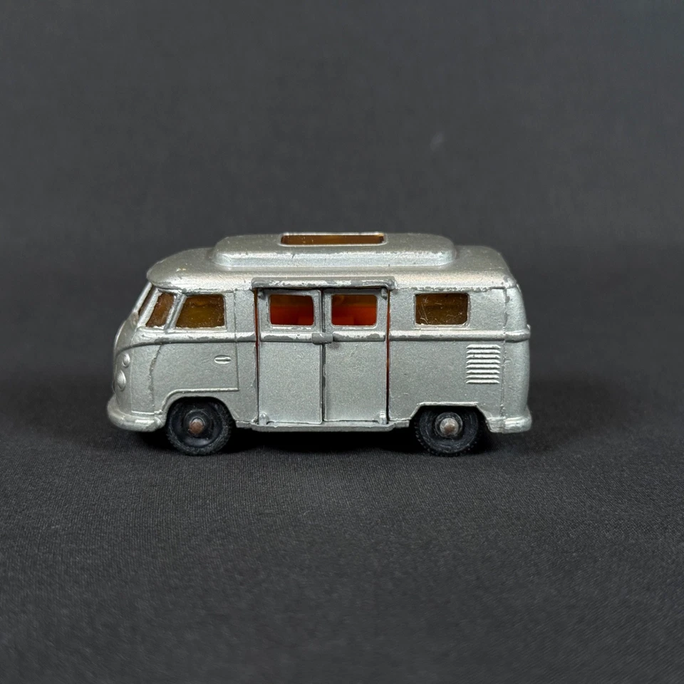 Caja de cerillas Lesney #34 plata Volkswagen VW cámper autobús metal fundido a presión coche Foto 2 de 4