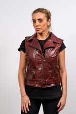 LEDERWESTE DAMEN BORDEAUX