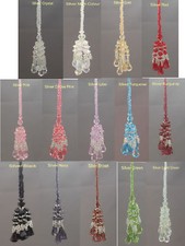 New Silver Beaded  Key tassel  avaiable in (14 Colours)