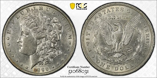 1896-O Morgan Silver Dollar PCGS AU50 #8031