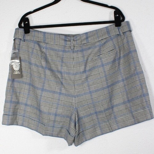 Vince Camuto Plaid Waist Tie Cuffed Shorts Size 16 - Picture 4 of 12