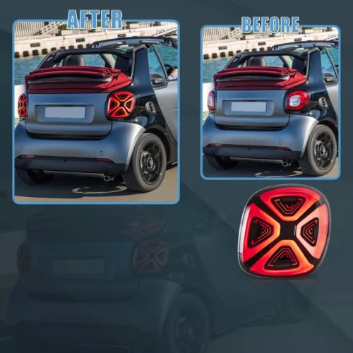 2PCS Clear LED Tail Lights For Mercedez Benz Smart 453 Fortwo/Forfour 2014-2020 - Picture 4 of 19