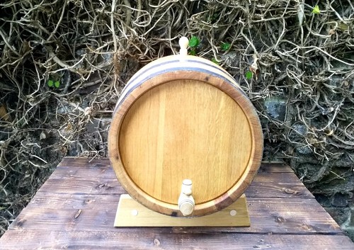 Nuevos barriles de roble macizo, para licores envejecidos, vino, whisky, 10 L, medio carbonizado en el interior - Imagen 5 de 6