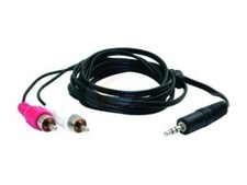 3.5 mm Stereo to RCA Cable 6 ft SALE Connect cell phone to speakers amp