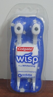 Colgate Wisp Peppermint Brushes NIP Cleans & Freshens 1 Pack of 4