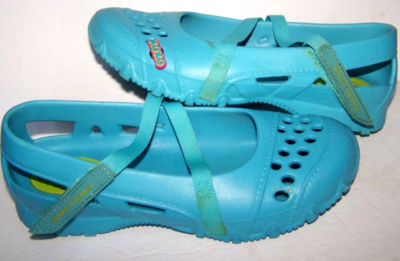 FORrr★Lace Strap Maryjane★ Skechers Brand rubber Z strap Brite Blue Mary Janes Size 6.5