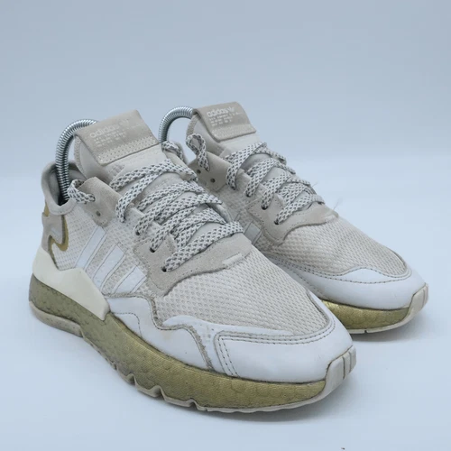Adidas Nite Jogger White Running Shoes Sneakers Women's Size 7 Men's Size 5.5