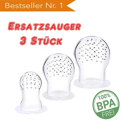 3x Primamma MAM BABYLOVE Ersatzsauger für Fruchtsauger Sauger Ersatz Schnuller ✅