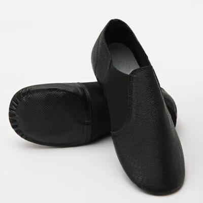 Femmes Souple Salle de Bal Danse Chaussures à Enfiler Cuir Latin Valse Jazz - Photo 1/4