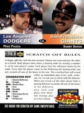 1994 Upper Deck Collector's Choice You Crash The Deck Piazza/Bonds Dodgers/Giant