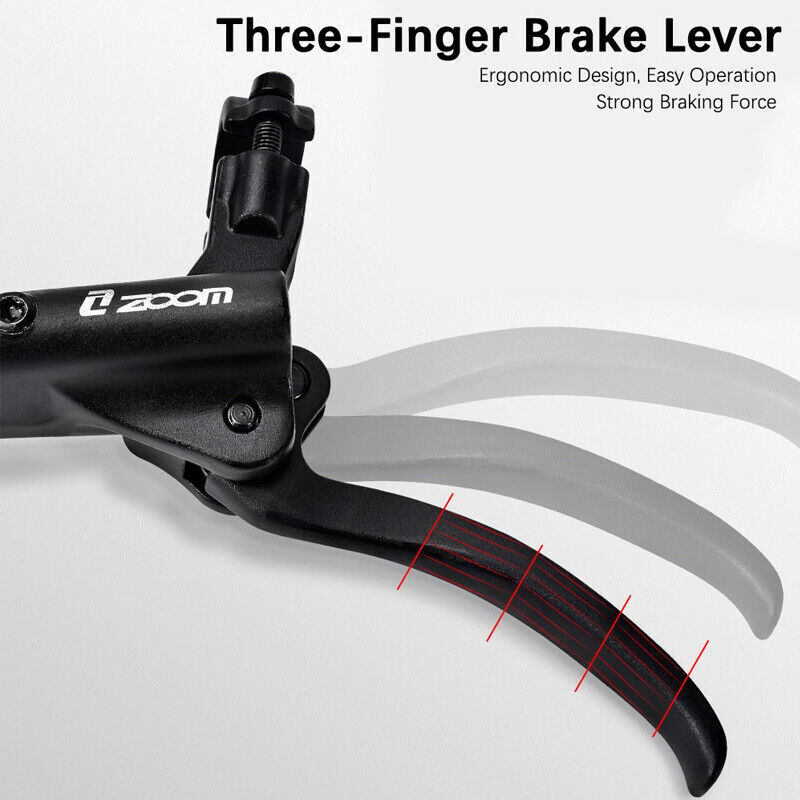 ZOOM HB876 4-Pistons Caliper Hydraulic Disc Brake Lever Set Front