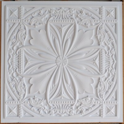 Pl10 Faux Tin Pvc 3d Embossed Cafe Club Roof Pub Ceiling Tiles