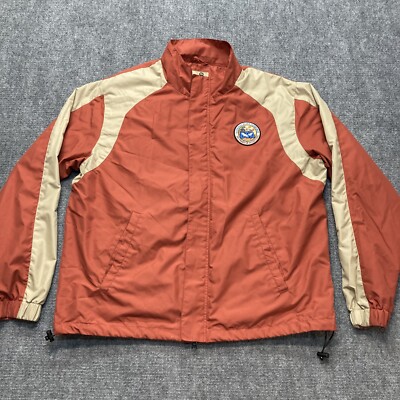 Boy Scouts BSA Jacket Mens XL Orange Jamboree Light Weight 100 Years of Scouting