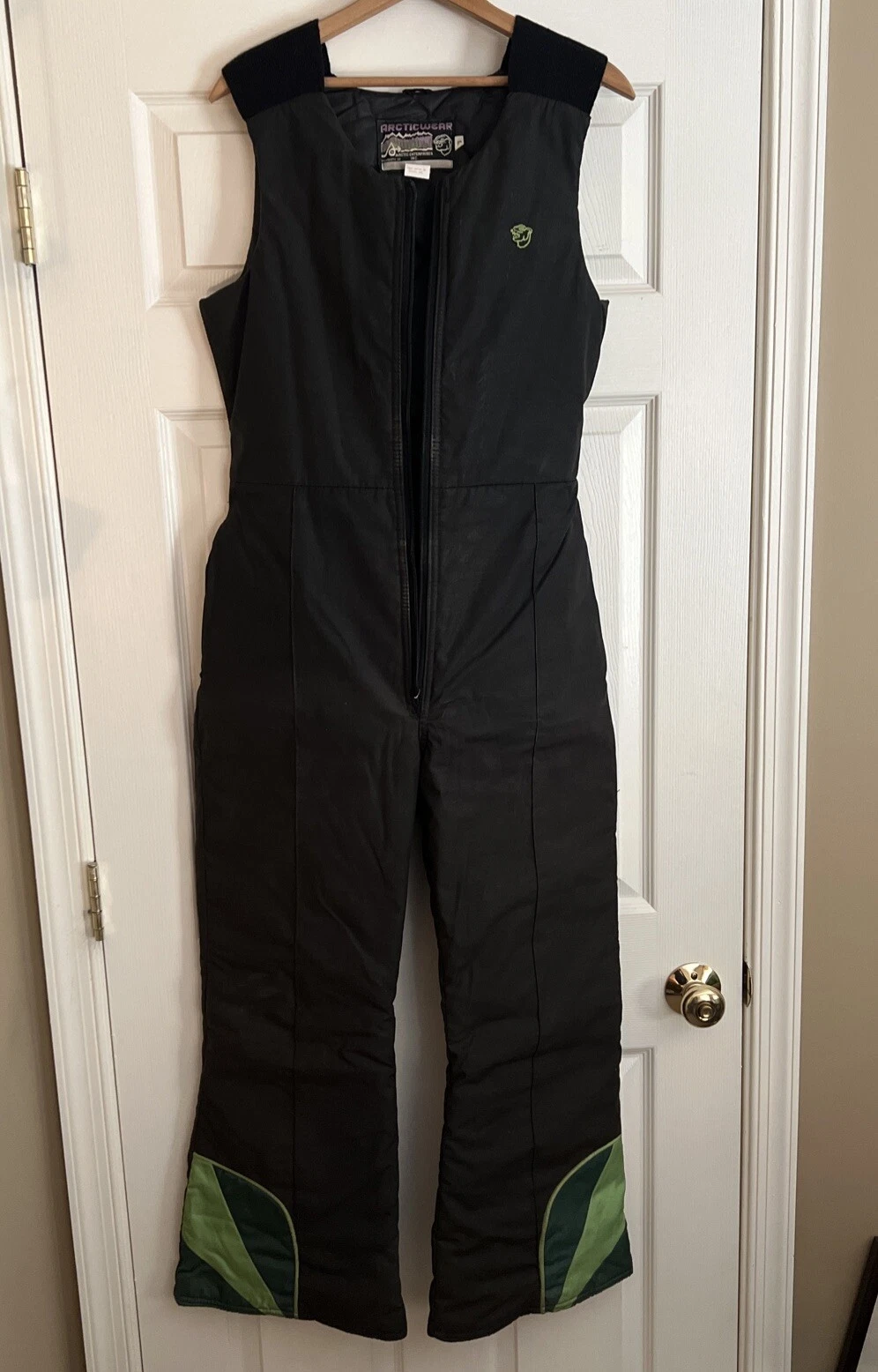 Arctic Cat Arcticwear Bib Overalls Snowmobile Size S Black with Neon Green