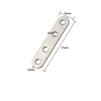 Flat Metal Brackets Mounting Plate Square Straight Metal Plate Straight