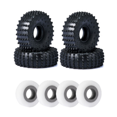 1'' Gummireifen mit Schwamm für 1/24 SCX24 FCX24 1/18 FMS TRX4M RC Upgrade Parts