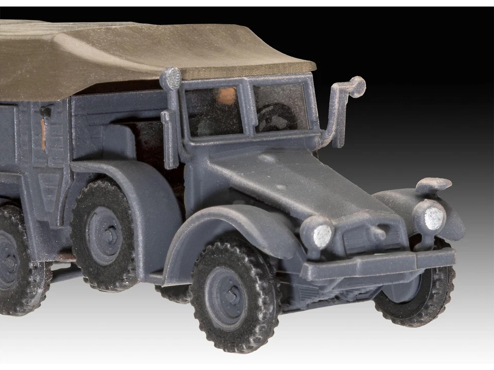 Krupp Protze KFZ 69 With 3,7cm PaK 1:76 Plastic Model Kit REVELL - Immagine 3 di 4