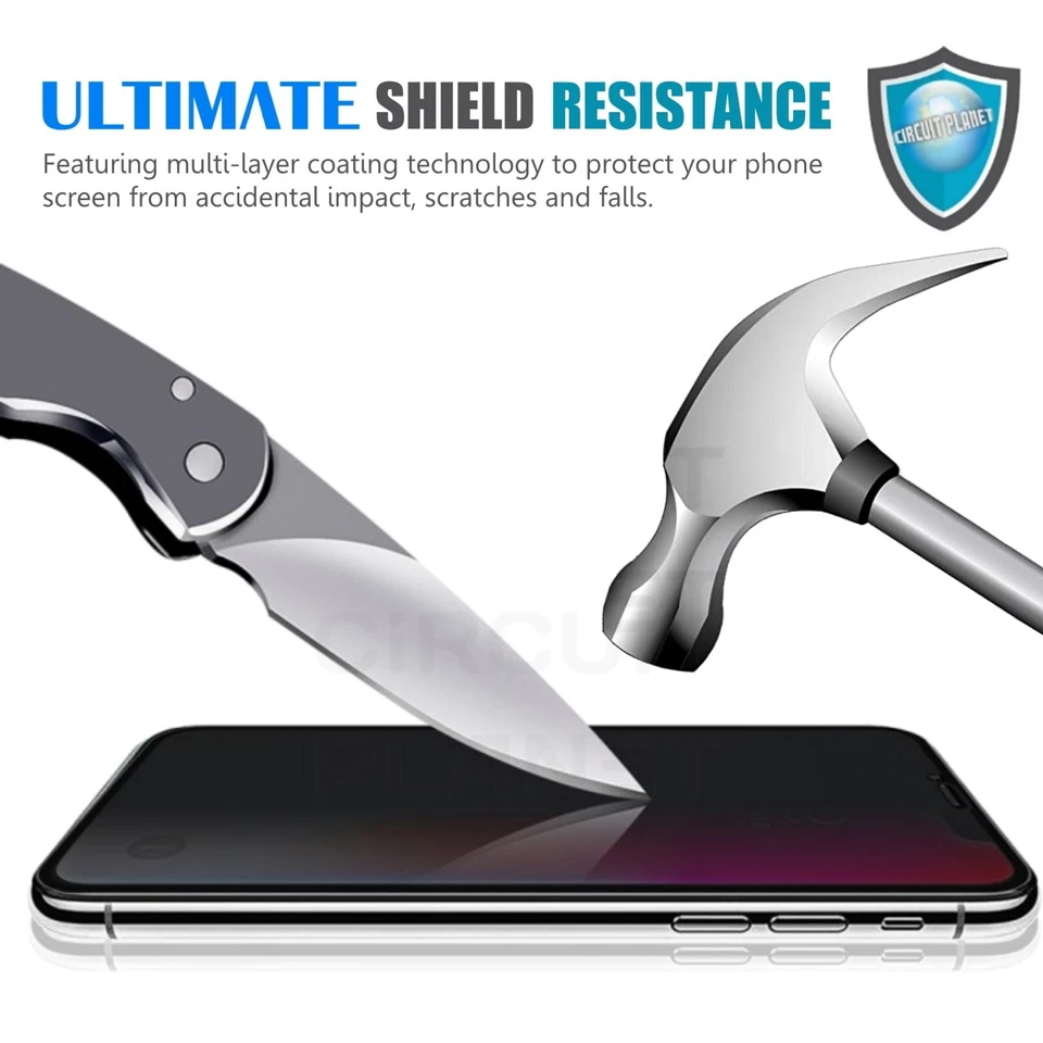 Privacy Screen Protector For iPhone 16 15 14 13 12 11 Pro Max XR Tempered Glass - Image 4 of 4