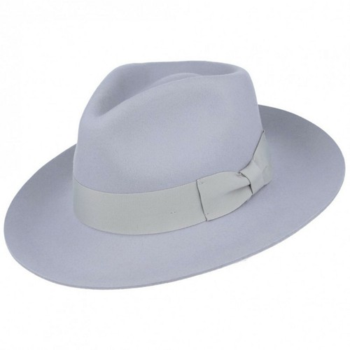 Snap Brim 100% Wool Trilby Hat 