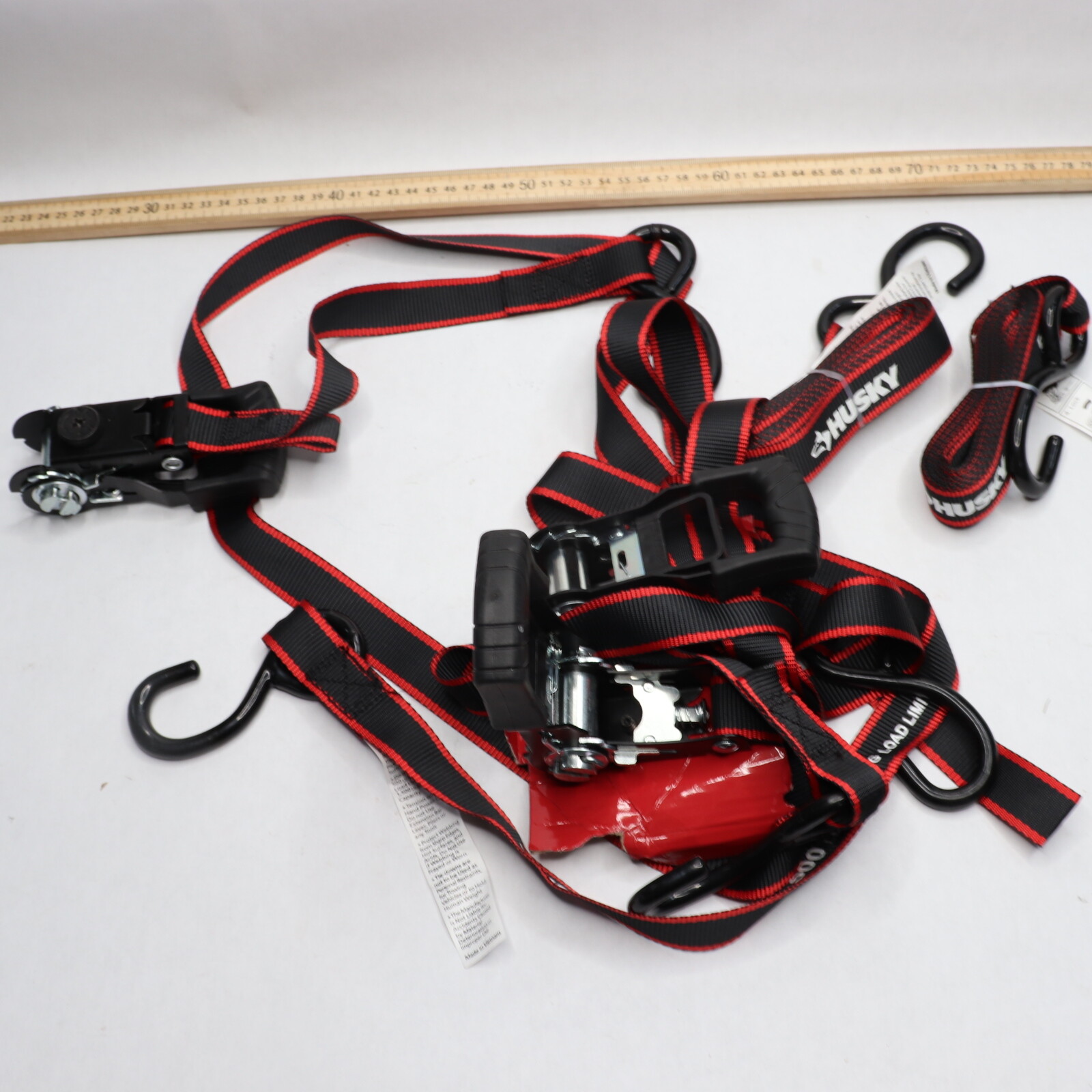 (3Pk) Husky Ratchet TieDown Straps with SHook 16' x 1.25" eBay