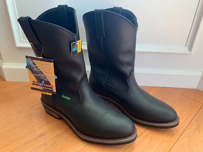 Dan Post Albuquerque Leather Boots Waterproof Black DP69680 11 1/2 EW 11.5 EW