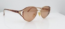 Vintage Diva Eyewares Brown Gold Oval Sunglasses Hong Kong FRAMES ONLY