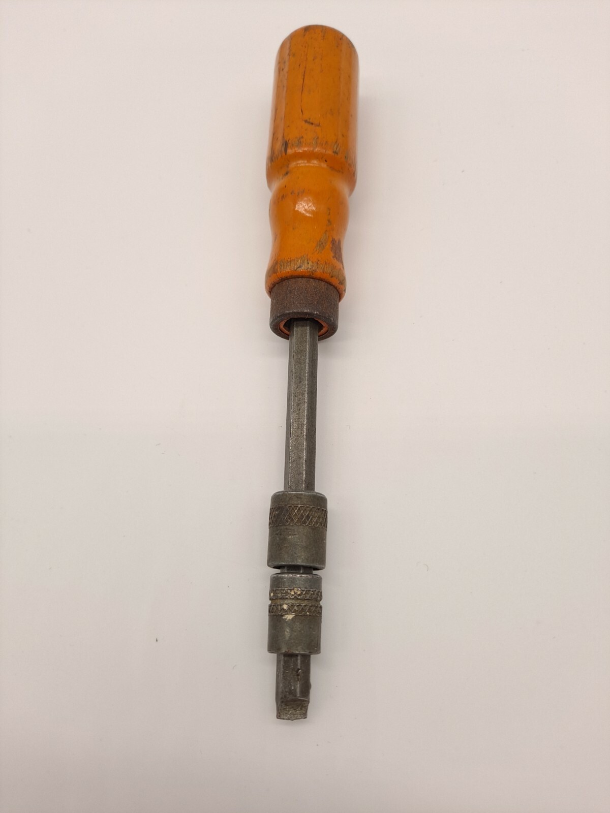 Vintage Unbranded Push Pull Screwdriver Working + 1/4 5/16 inch nut driver heads eBay
