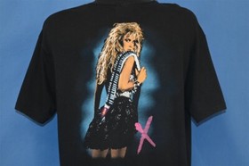 vintage 80s LITA FORD 1988 ALBUM KISS ME DEADLY ROCK N ROLL BLACK t-shirt XL