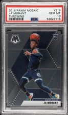2019 Panini Mosaic Ja Morant RC Throwing Variation PSA 10 Gem Mint #219 Rookie