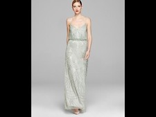 Adriana Papell Mint Chiffon Gown
