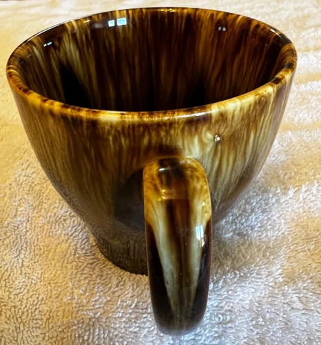Cannonsburg Drip Glaze mug Vintage Pottery Brown Drip Coffee Mug cup USA