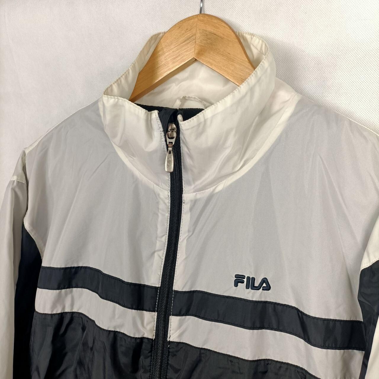 Vintage Giacca a Vento Uomo FILA imbottito taglia M colore bianco e nero