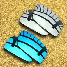 2 Pairs Polarized Lenses Replacement for-SPY Optic Logan-Silver Mirror Ice Blue