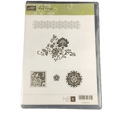 未使用♡Stampin' Up! 新作フレームスタンプ＆ダイセット Stampin' Up! FRESH VINTAGE Stamp Set Vintage Images Floral Stamp 5