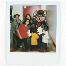 Chuck E Cheese Kids Polaroid 1990s Hemet California Photo Picture Children A1785