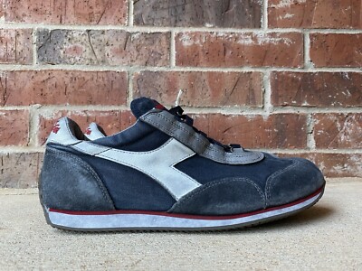 Diadora Heritage Equipe SW Dirty 11 Blue Denim Rain Grey Men s 9.5 Brand New