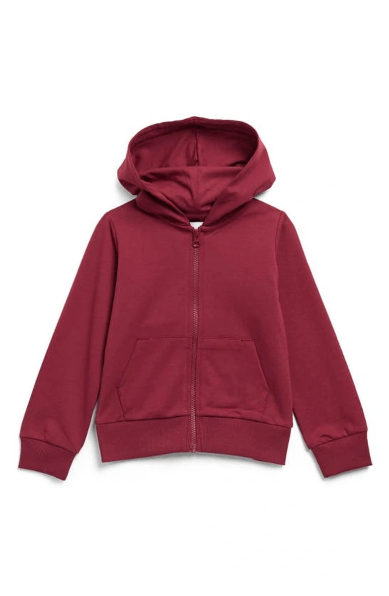 Nordstrom Rack Kids' Full Zip Hoodie In Red Tibetan size 5 NWOT cotton  blend | eBay