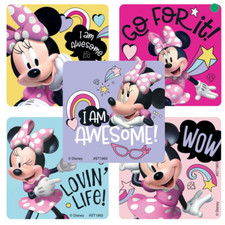 25 Disney Minnie Mouse Disney Stickers, 2.5"x2.5" each