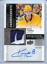  2018-19 Exquisite Collection Endorsements Relics #ER-KT Kyle Turris 14/50