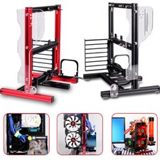 Black,Red DIY ATX M-ATX ITX PC Test Case Bare Open Vertical Frame 300x246x355mm