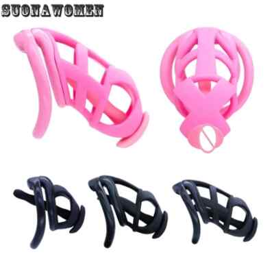 New Chastity Cage Embedded Lock with Tube Lock Male Abstinence Escape Prevention