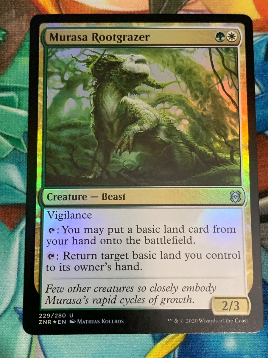 C750 MAGIC THE GATHERING ZENDIKAR RISING FOIL MURASA ROOTGRAZER