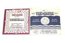 Vintage Disney View-Master Reel 1 Cinderella With Booklet Sleeve Glass Slipper