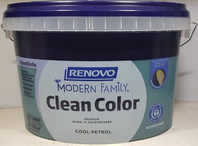 2,5 Liter RENOVO Clean Color ''Cool Petrol'' matt modern family Premiumfarbe