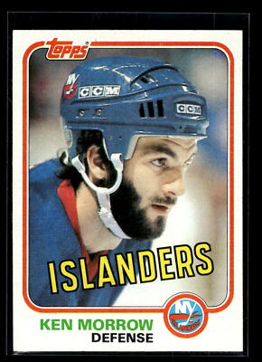 1981-82 Topps Hockey #E91 Ken Morrow ''Set Break'' Mint+ New York Islanders