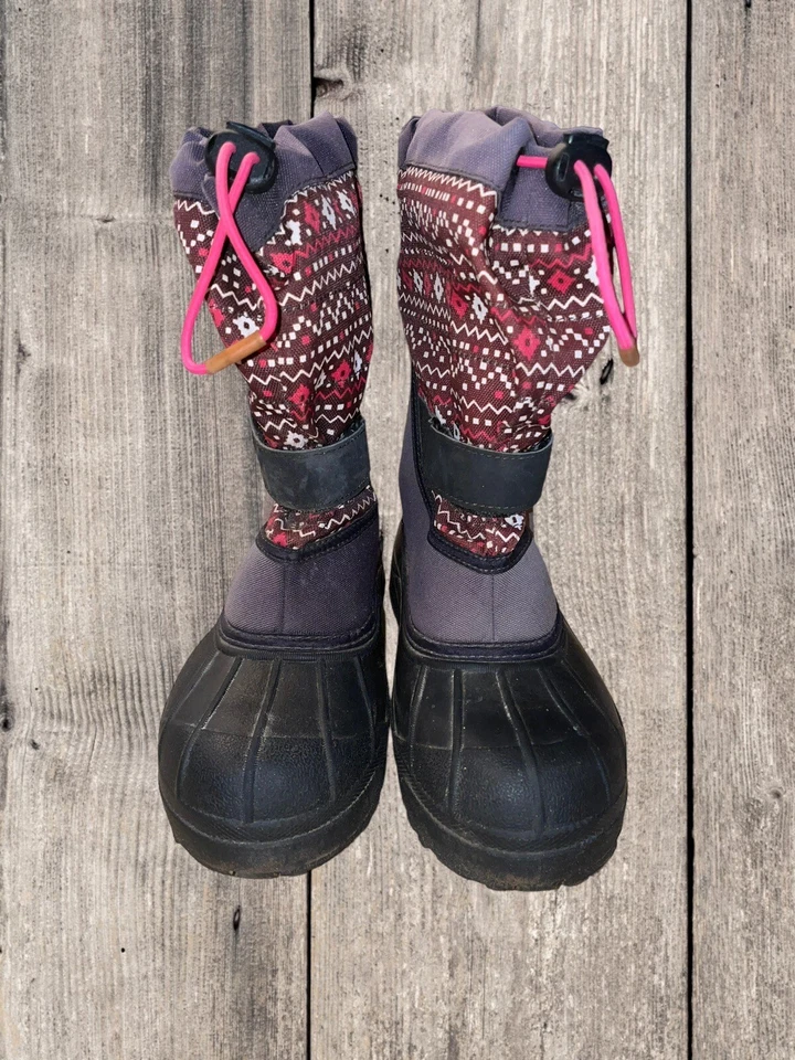Columbia Botas de Invierno Niños Grandes Talla 4 Forradas Snowboard Nieve Niñas Pull On Foto 2 de 4